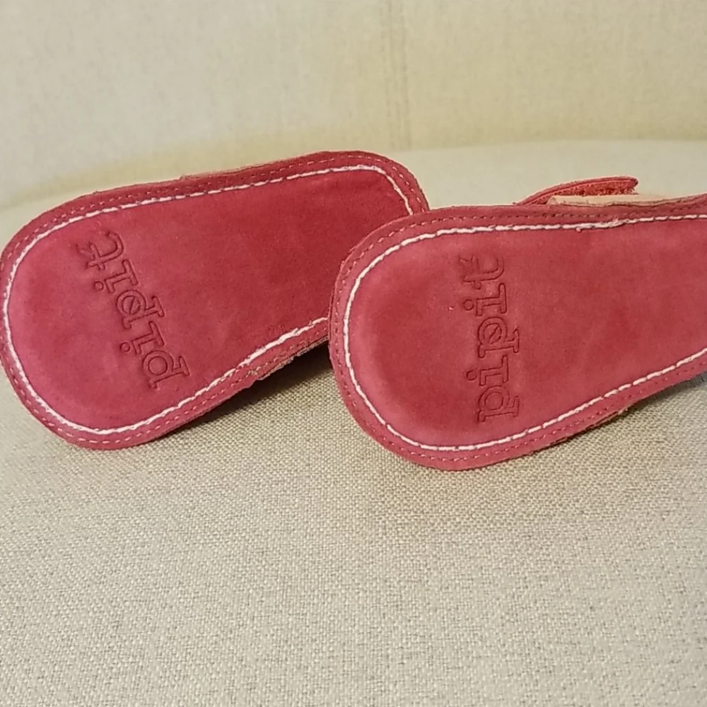 Pipit Toddler Flower Shoes in Apricot/Camel